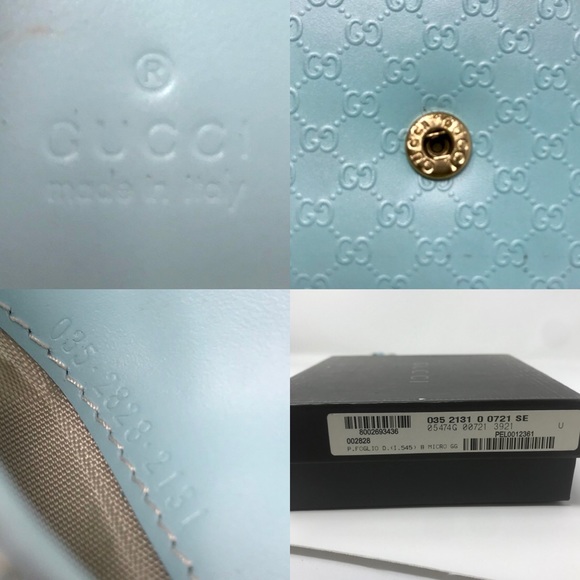 Gucci Robin Egg Blue MicroGG Leather Jackie Wallet - Picture 8 of 8